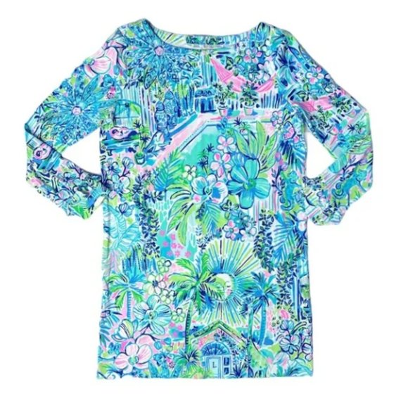 Lilly Pulitzer Girls UPF 50+ Mini Ruffled Sophie Dress Lillys House NWT size XL - Picture 2 of 8